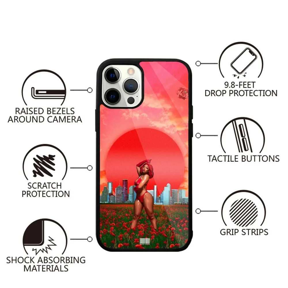 Rapper M-Megan Thee Stallion Phone Case Strong Magnetic For IPhone15,14,13,Pro,Max,Plus,11,12,Mini For Magsafe Wireless Charging