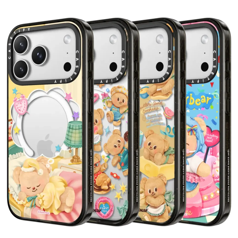 

CASETiFY Butterbear Cute Cartoon Series Magnetic Drop-proof Case for iPhone 13 15 16 17 Pro Max Air 14 Plus Protect Cover