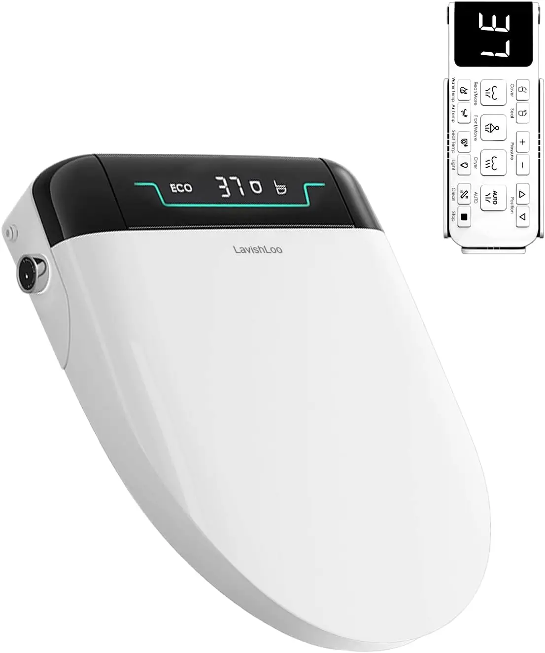 

Электронное сиденье для унитаза-биде с подогревом сиденья, несколько режимов чистки, регулируемая насадка, осушитель теплого воздуха (удлиненный)