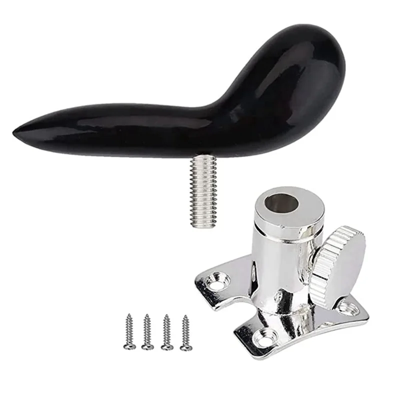 

Bassoon Hand Saddle Rest Holder Thumb Rest with Fixing 4 Screws and Base Instruments Accessories