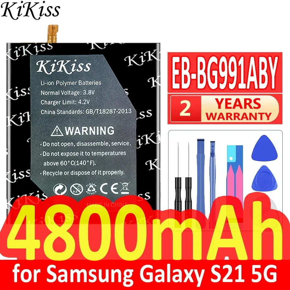 

Мощный аккумулятор KiKiss 4800 мАч/5800 мАч для Samsung Galaxy S21 5G/Plus/Ultra S21Plus S21+ S21Ultra SM-G991B/DS G991U