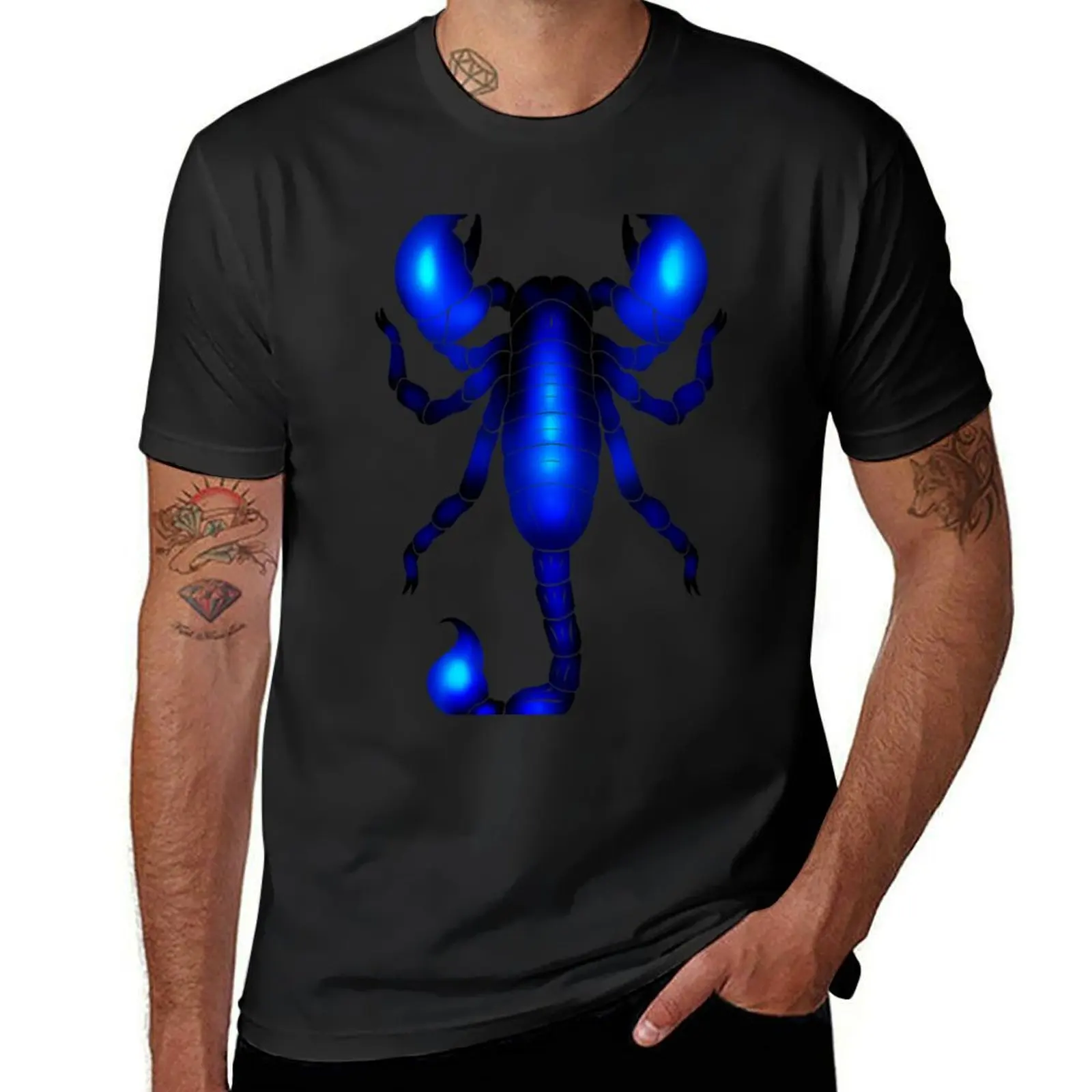 Blacklit Emperor Scorpion T-Shirt summer clothes oversizeds designer t shirt men