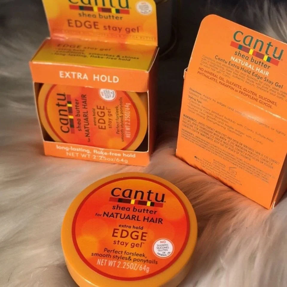 Cantu Edge Gel Shampoo & Conditioner Coconut Curling Cream Moisturizing Curl Activator Cream with Shea Butter for Natural Hair