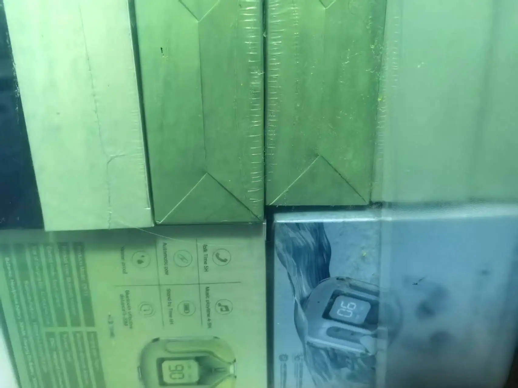 2025 Super Mini transparente sem fio Bluetooth fone de ouvido display digital ENC redução de ruído True Wireless Sports Music multicolorido