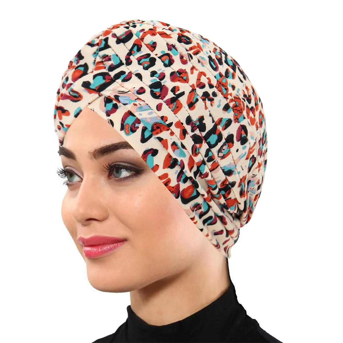 Hijabs con estampado de moda para mujer, turbante elástico, bufanda, gorros, diadema para quimioterapia contra el cáncer, accesorios para la caída del cabello