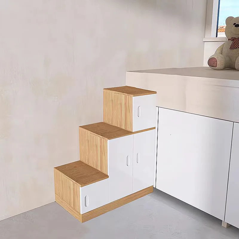 

Solid wood stair cabinet upper and lower bed drawer ladder cabinet overall combination loft ladder cabinet stair