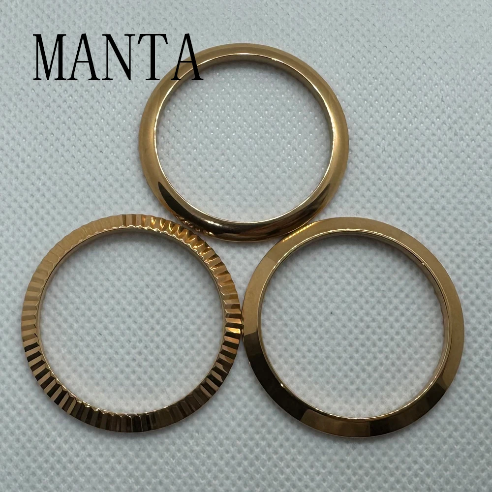 MANTA Watch Parts Polished Silver Stainless Steel Bezel Fit 36mm/39mm Case