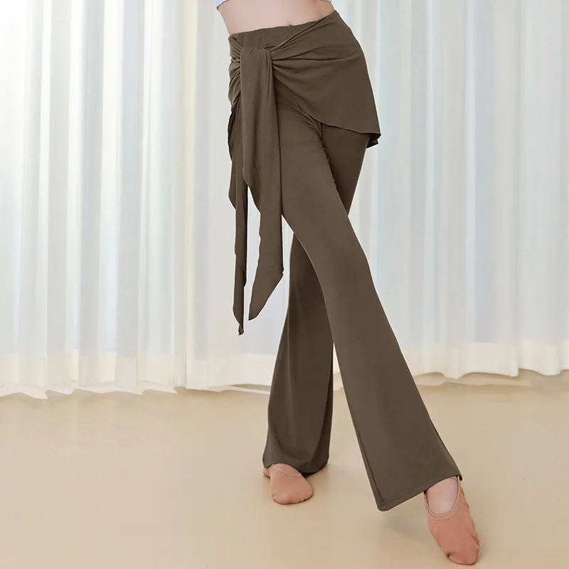 سراويل الرقص الحديثة للنساء البالغات بدلة الرقص الصينية الحديثة كلاسيكية سوداء للمعلم كولوتيس مستقيمة