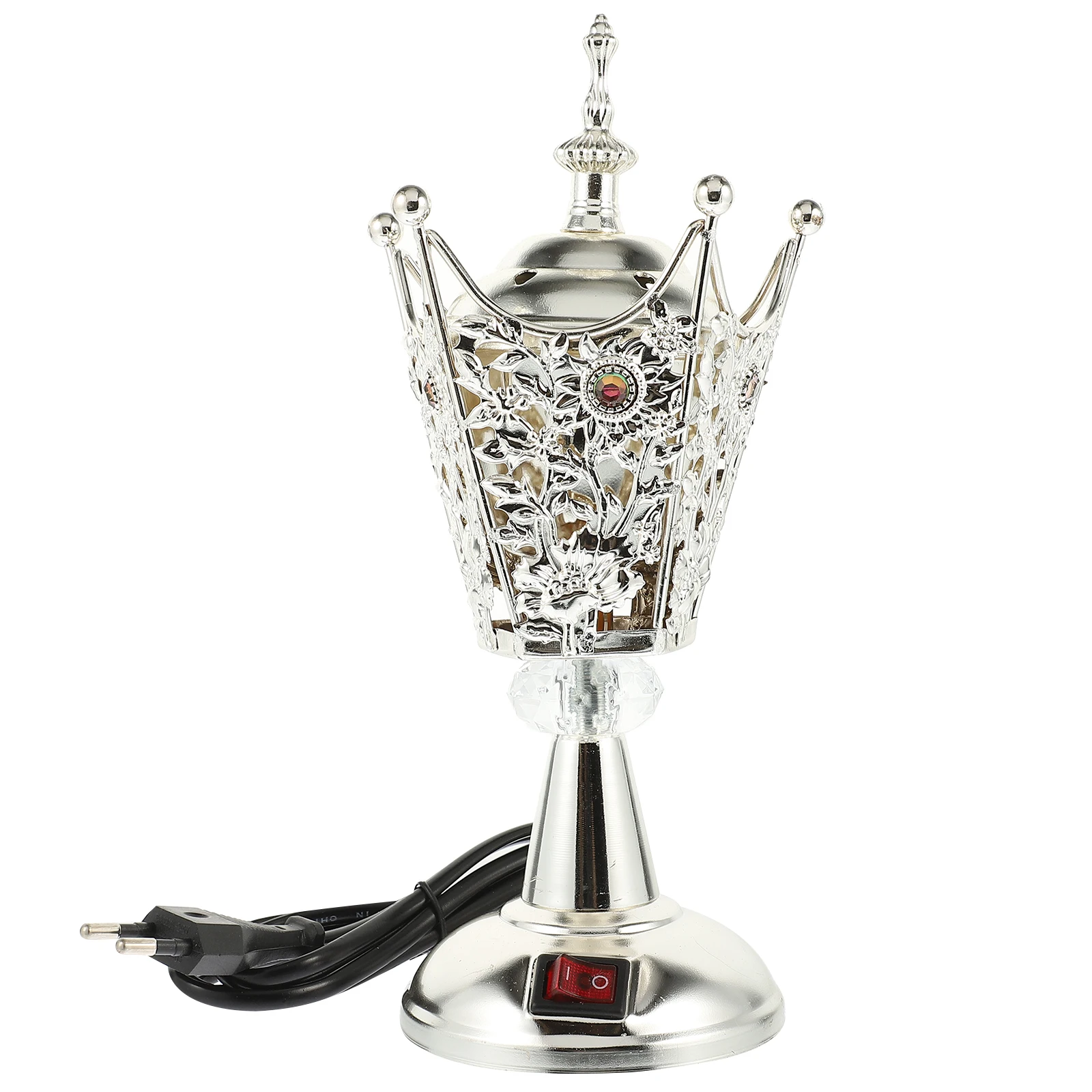 

Electric Incense Burner Metal Censer Holder for Aroma Therapy Compact Retro Incense Stove Home Living Room Dining Room