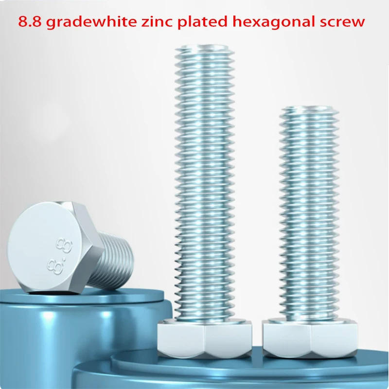 Galvanized Outer Hexagonal Screws 8.8 GradeZinc Outer Hexagonal Bolts High Strength Screws  M4 M5 M6 M8 M27