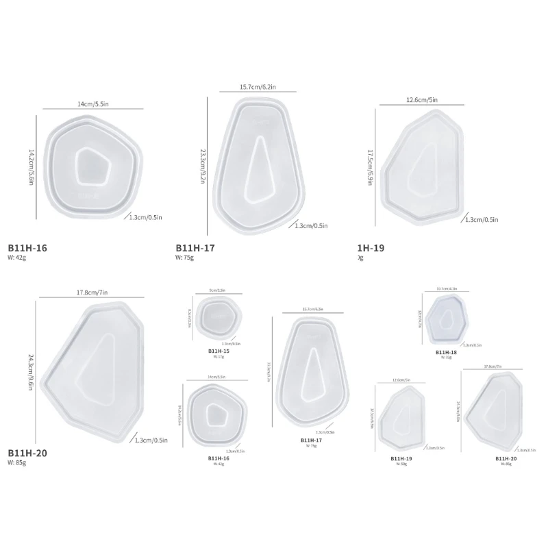 Силиконовая форма для подноса, геометрическая форма, форма для подставок, эпоксидная форма для украшения дома
