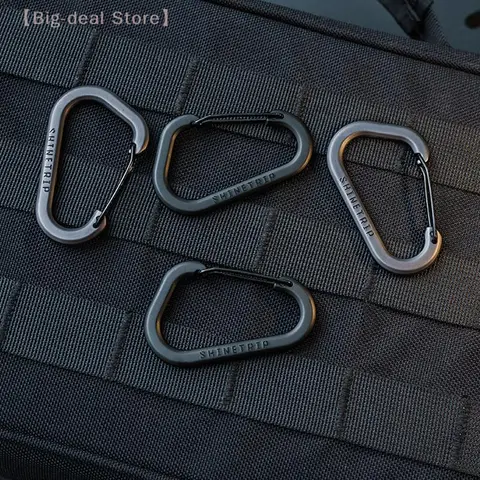 【M】2Pcs D Ring Carabiner Outdoor Survival Gear Lightweight Handbag Strap Clips For Hiking Camping Climbing Accessories