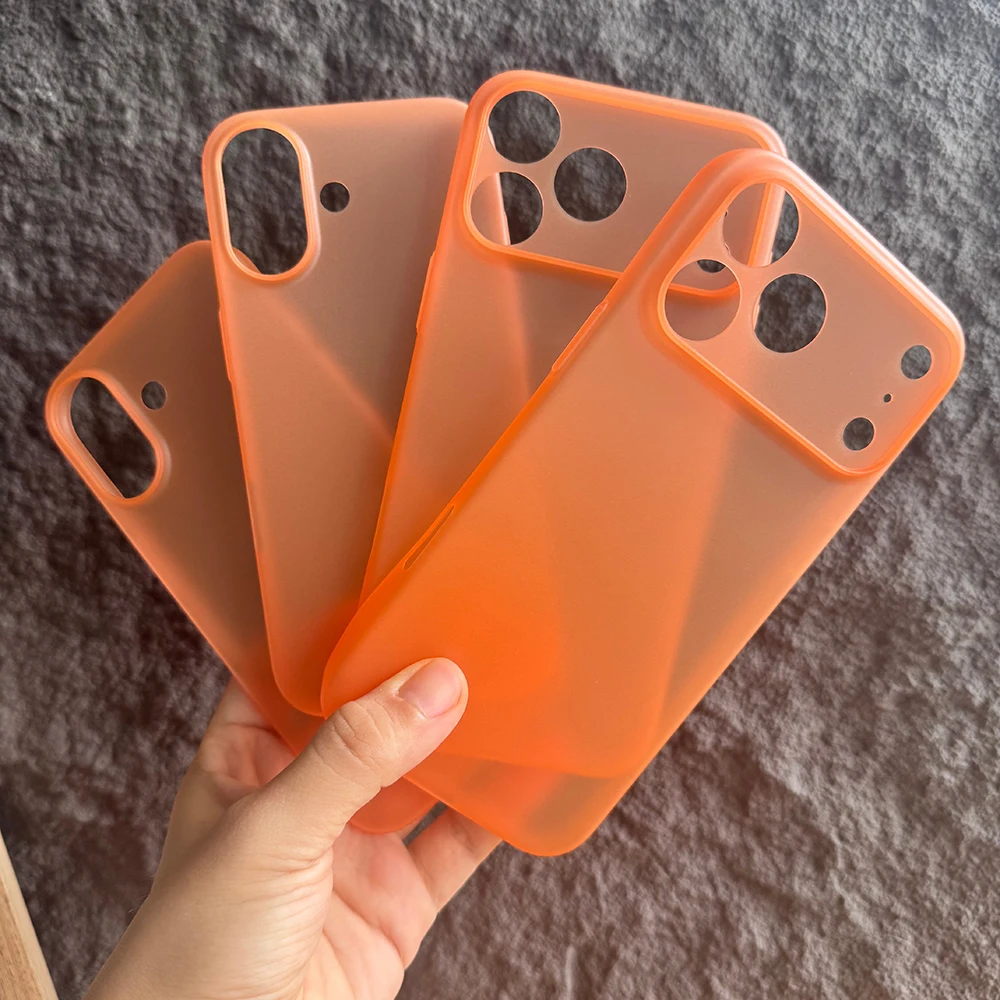 Funda mate ultrafina de 0,3mm para iPhone 17 Pro Max, funda trasera dura translúcida para iPhone17ProMax Air Slim Soft Shell 17Pro 17PM