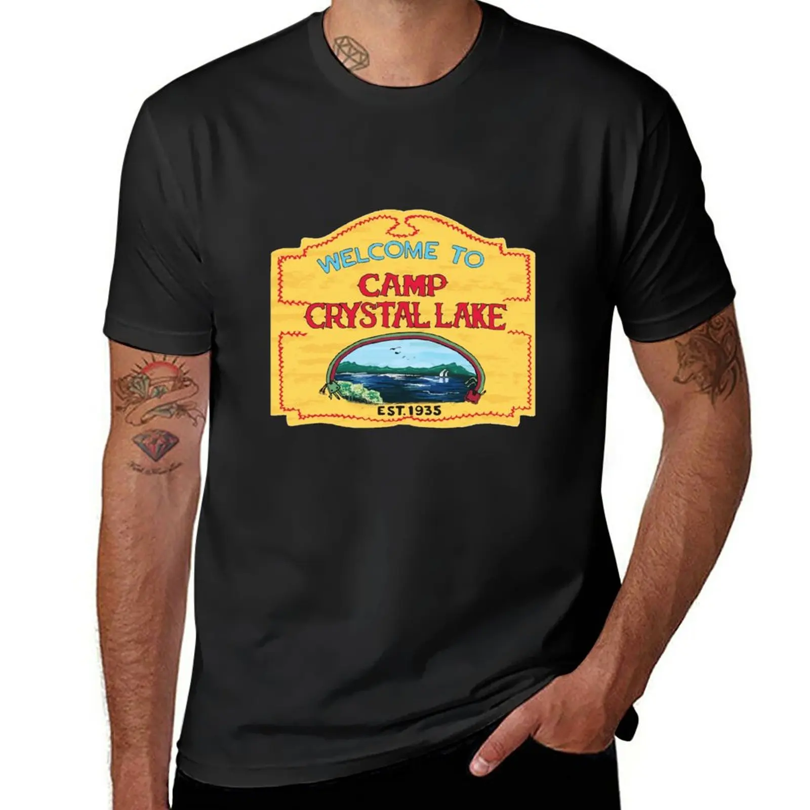 New Camp Crystal Lake Funny Horror Movie Fan Humor Joke T-Shirt quick drying t-shirt Blouse mens t shirts casual stylish