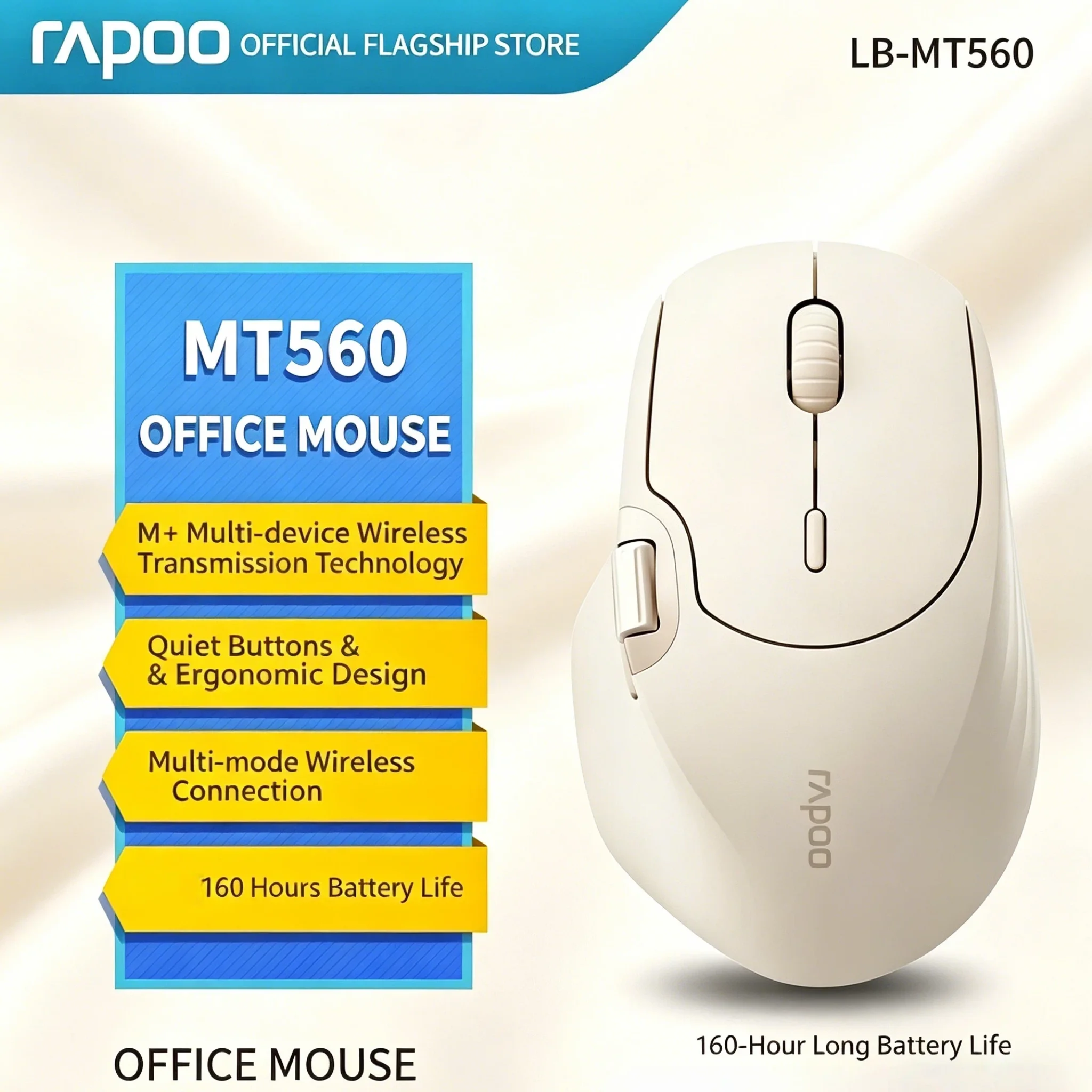 

Rapoo MT560 3 Mode Wireless Mice Ergonomic Hall Magnetic Induction Knob Cross Screen Custom Graceful Lightweight Esoteric Pro