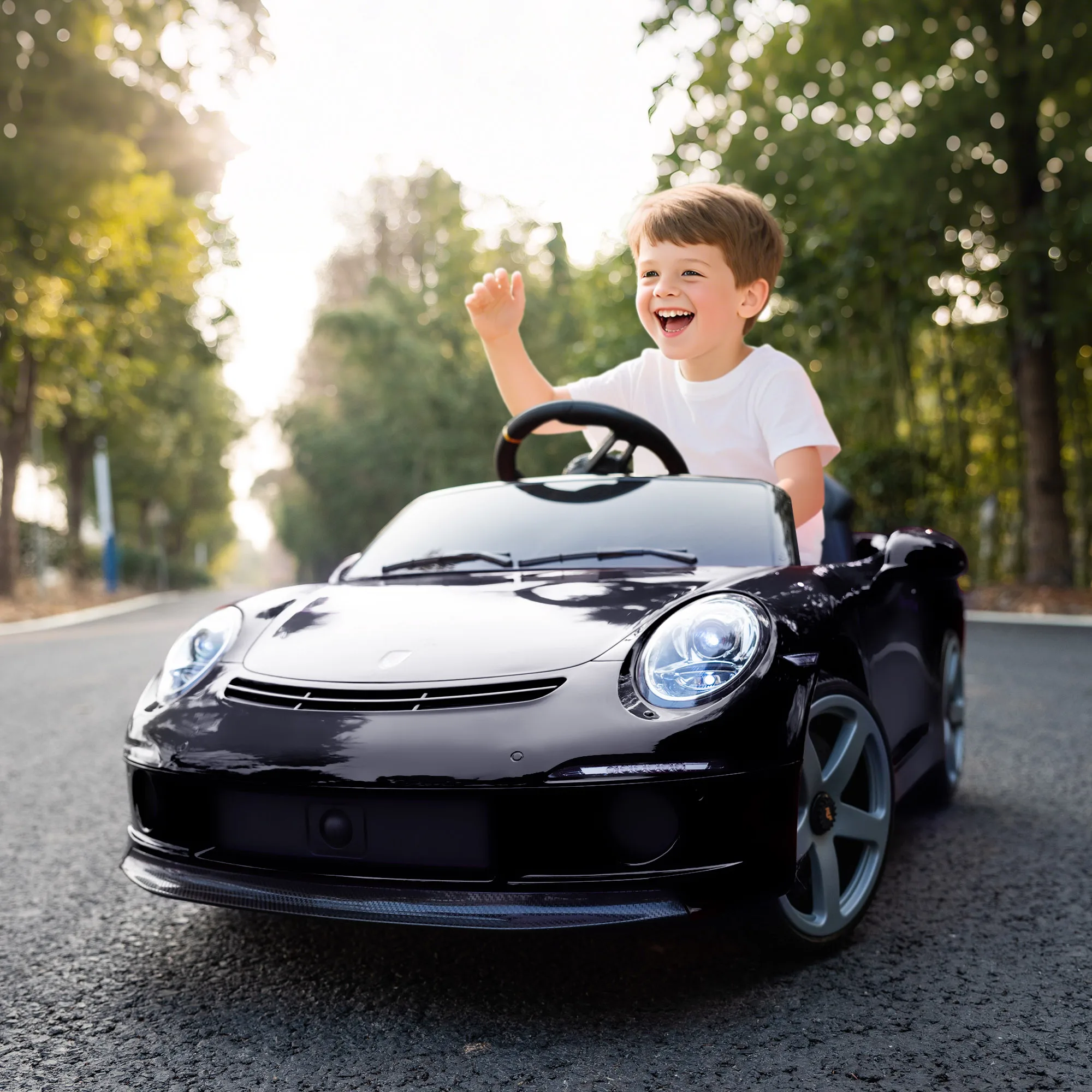 AIYAPLAY Elektrische kinderauto 12V 2,4 GHz afstandsbediening Soft Start