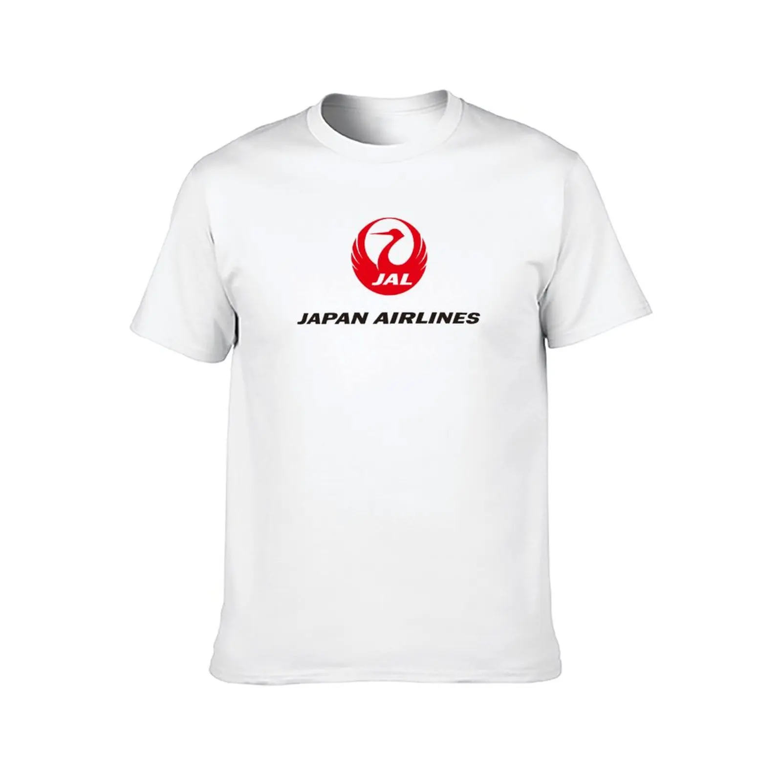 - تي شيرت رجالي صيفي من JAL الياباني مع مطبوعات تي شيرت قطني للرجال من الخطوط الجوية بشعار تي شيرت #2