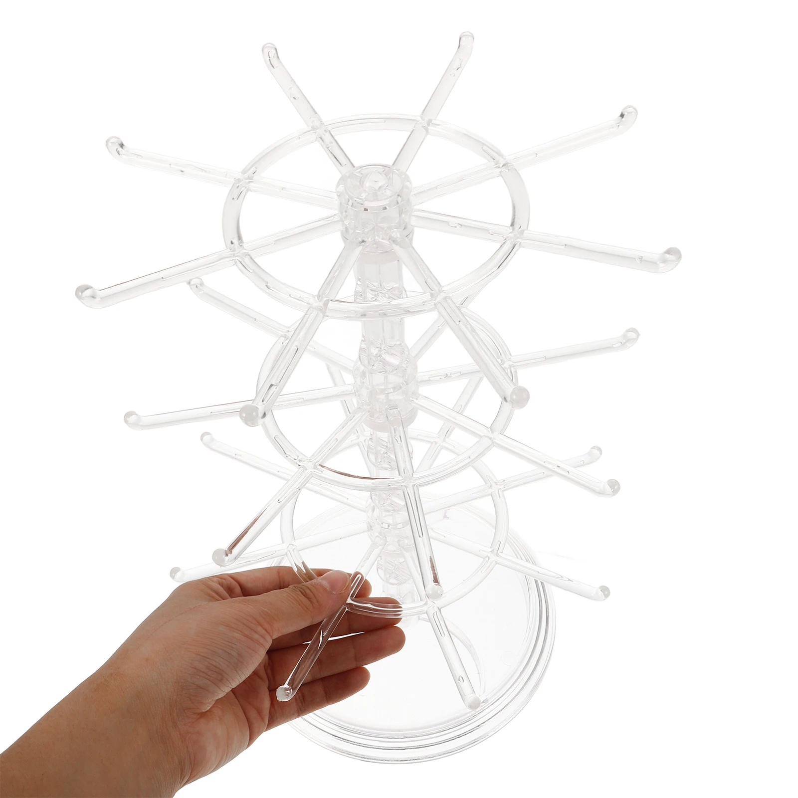 

2 шт. органайзер для хранения ювелирных изделий, вращающаяся 3-х уровневая подставка для серег, ожерелий, браслетов, брелоков, витрина, башня, настольный аксессуар