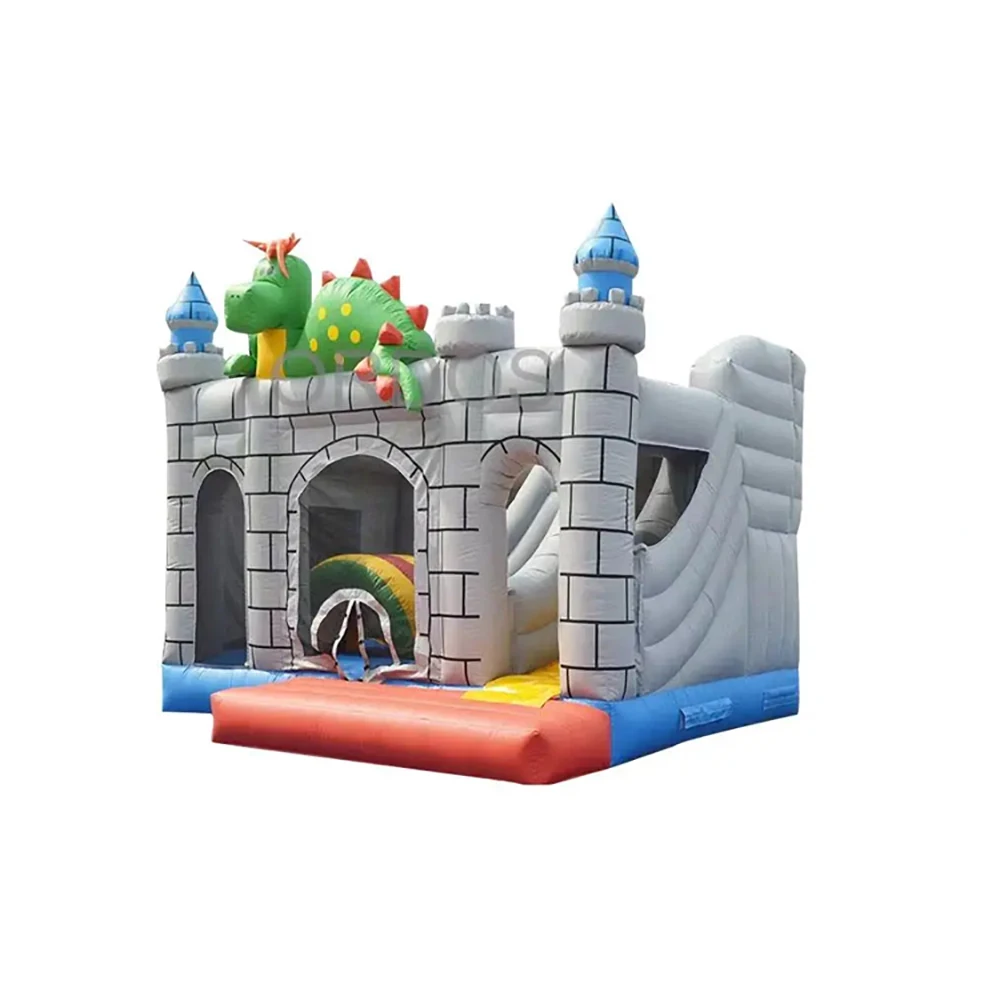 

Children's Playground Backyard Custom Inflatable Dinosaur Slide Castle Combo Pvc Inflatable Jumper Bouncer Bouncy House Slide