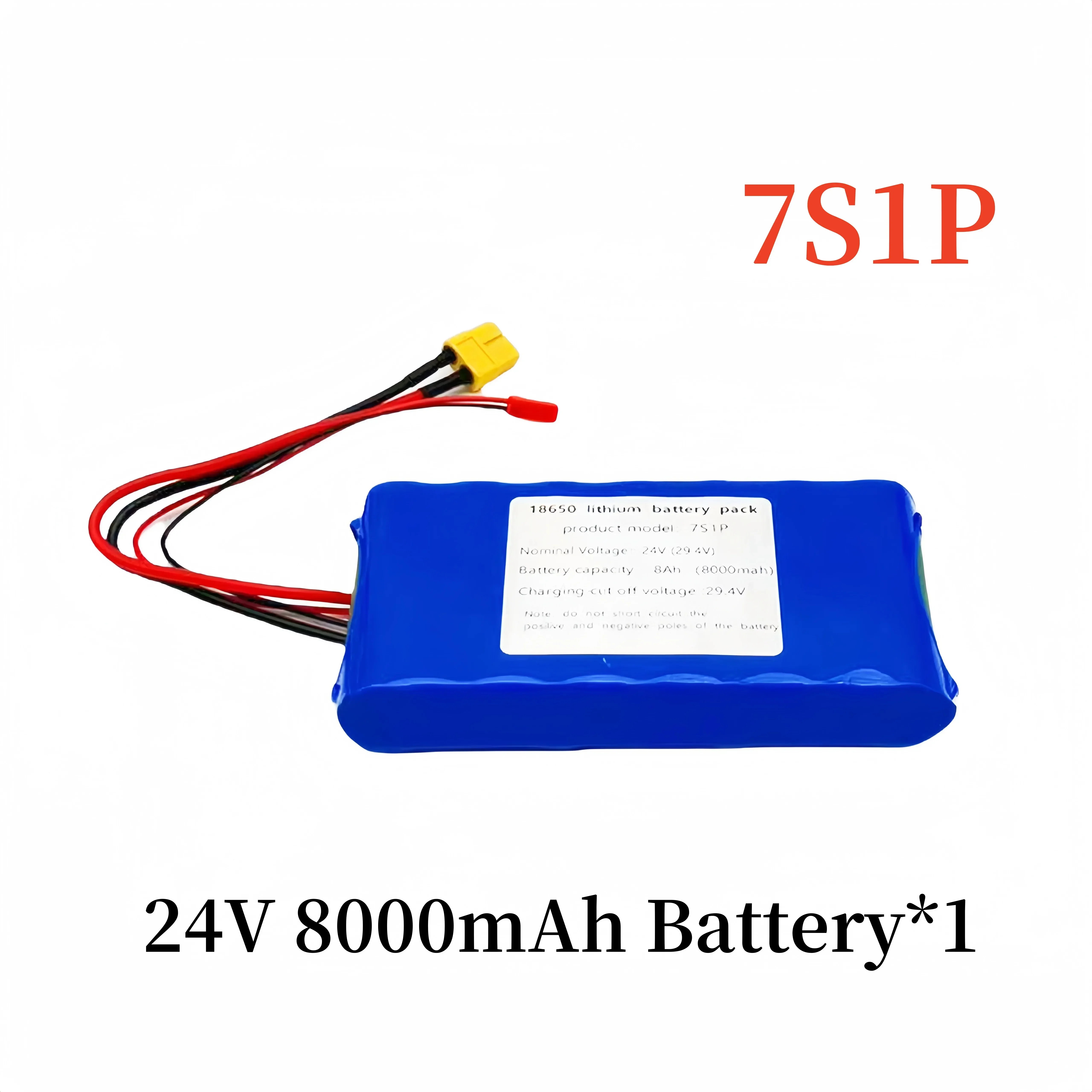 7S1P 24V 8000mAh Lithium ion Battery Pack Replacement Scooter Toy Bicycle Built in BMS