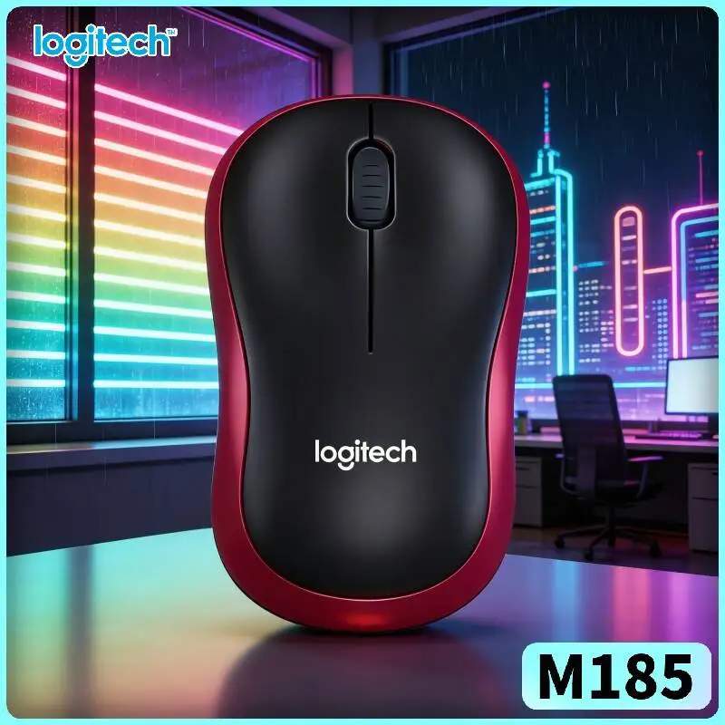 

Мышь Logitech M185: удобная, симметричная конструкция, радиус действия 10 м, 12 месяцев автономной работы, 3 кнопки, прокрутка, для офиса и дома