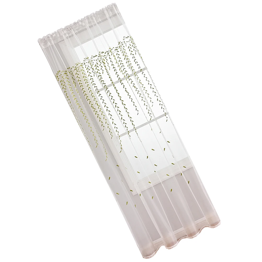 

Transparent Sheer Curtains Single Piece Fresh Color Privacy Protection Sunshine Bedroom Bathroom Living Room Window Drape