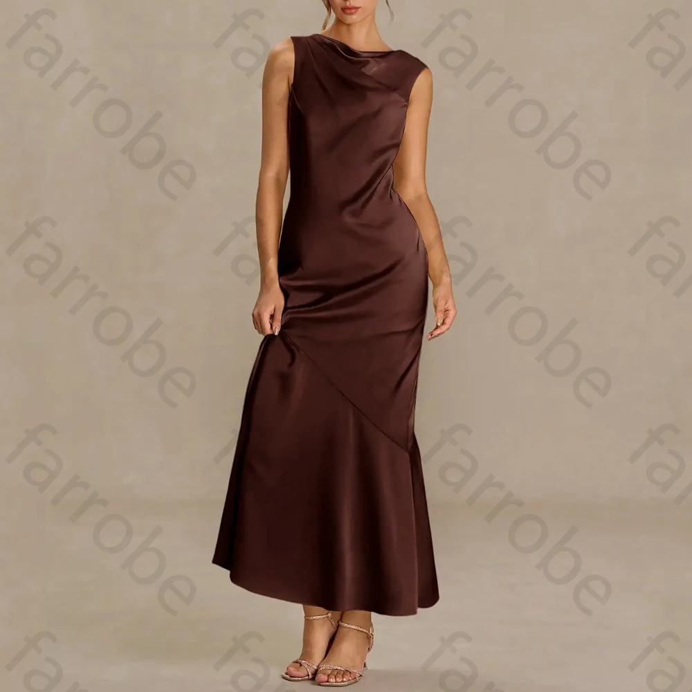 فساتين سهرة مثيرة بدون أكمام بدون ظهر أنيقة للمشاهير فستان طويل رائع عالي الجودة للحفلات الراقصة للنساء حسب الطلب #5