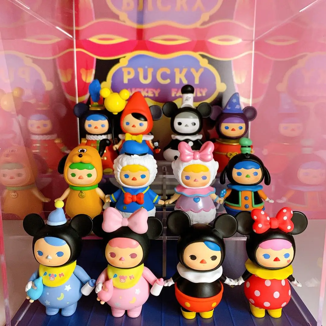 

PUCKY Mickey Family Series Blind Box Toys Guess Bag Mystery Box Mistery Caixa Action Figure Surpresa Cute Model Birthday Gift