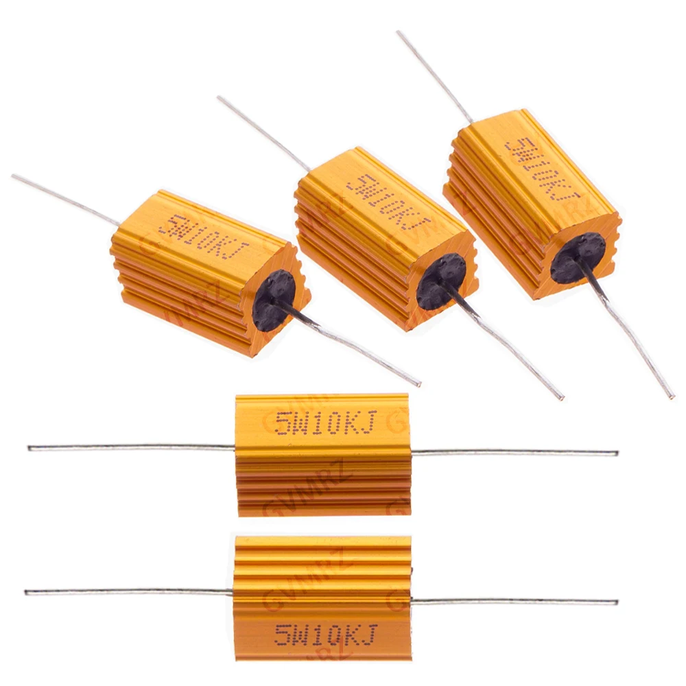 5W 0.1R  Aluminum Housing Power Resistor Wirewound Resistor Assorted Resistance Values for Electronic Projects 100R 10R 33 R80R
