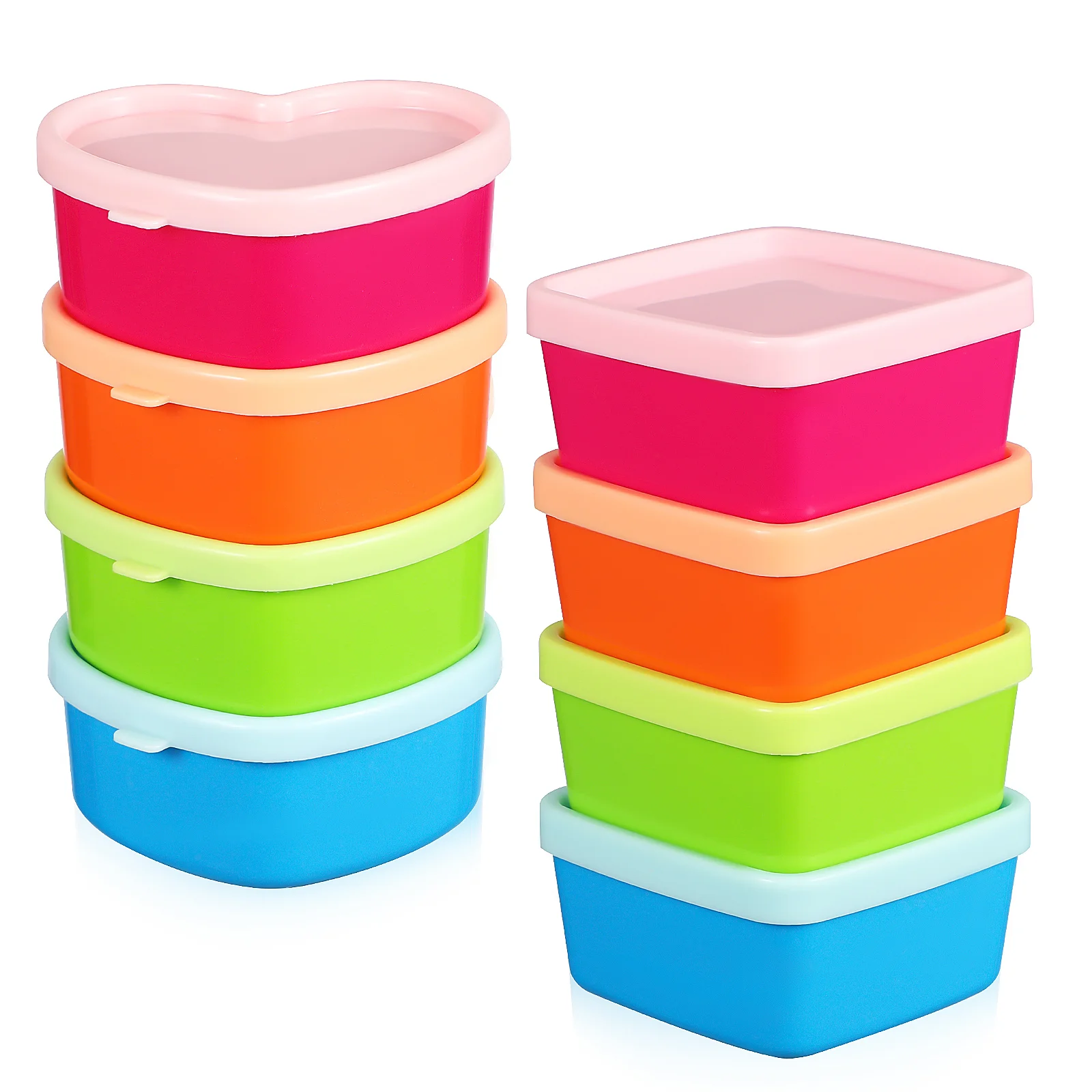 

8 Pcs Rainbow Color Storage Box 8pcs Bins Gift Boxes Bakery Pp Desktop Organizer