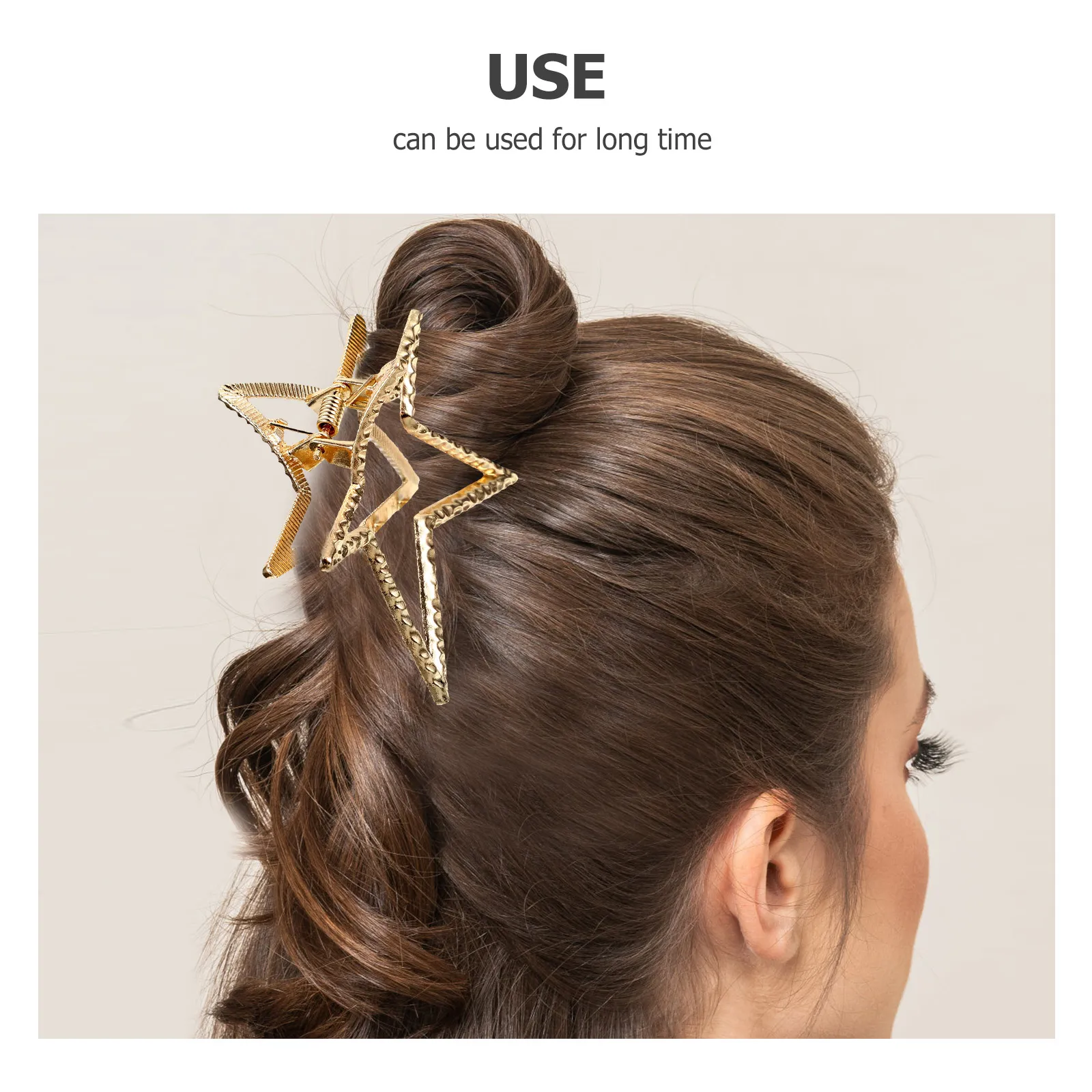 

2pcs Star Hair Clips Zinc Alloy Cute Kawaii Accessories For Women Girls Small Durable Decorative Hairpins Daily Party Wear