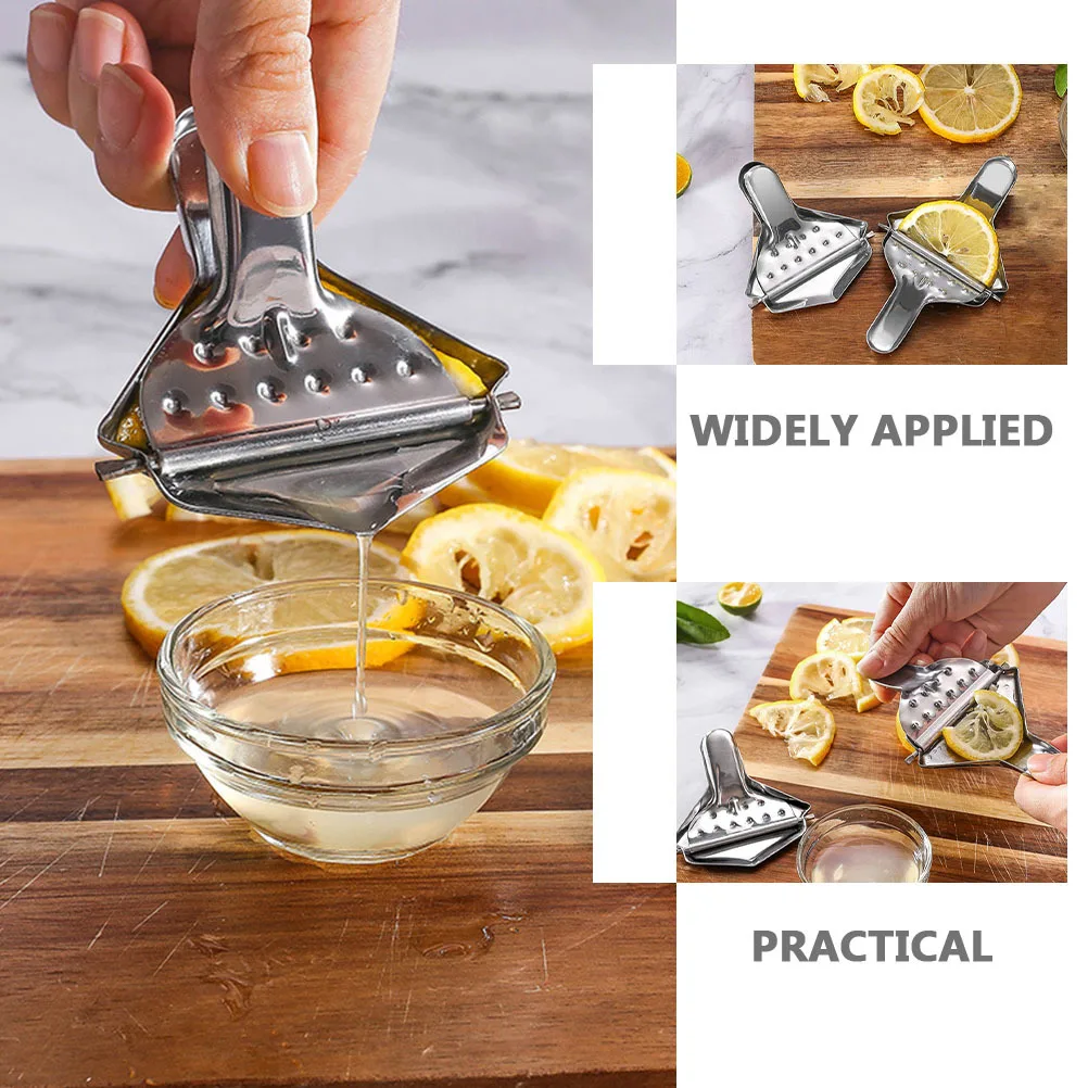 

2Pcs Manual Juicer Stainless Steel Fruit Squeezer for Lemon Orange Press Tool Household Kitchen Bar Use Handheld Juice Extractor