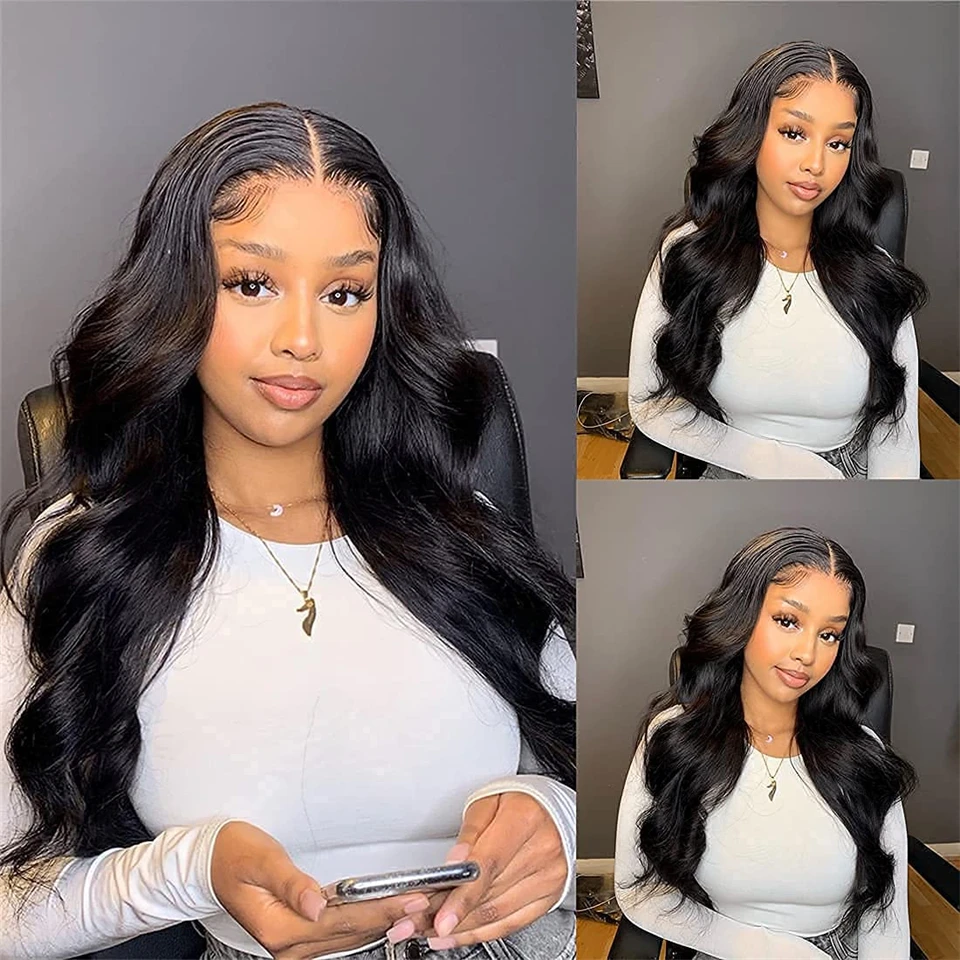 Body Wave 13x4 Lace Frontal Human Hair Wigs 30" 32" Raw Indian Hair Lace Front Wigs 4x4 Lace Closure Human Hair Wigs For Women