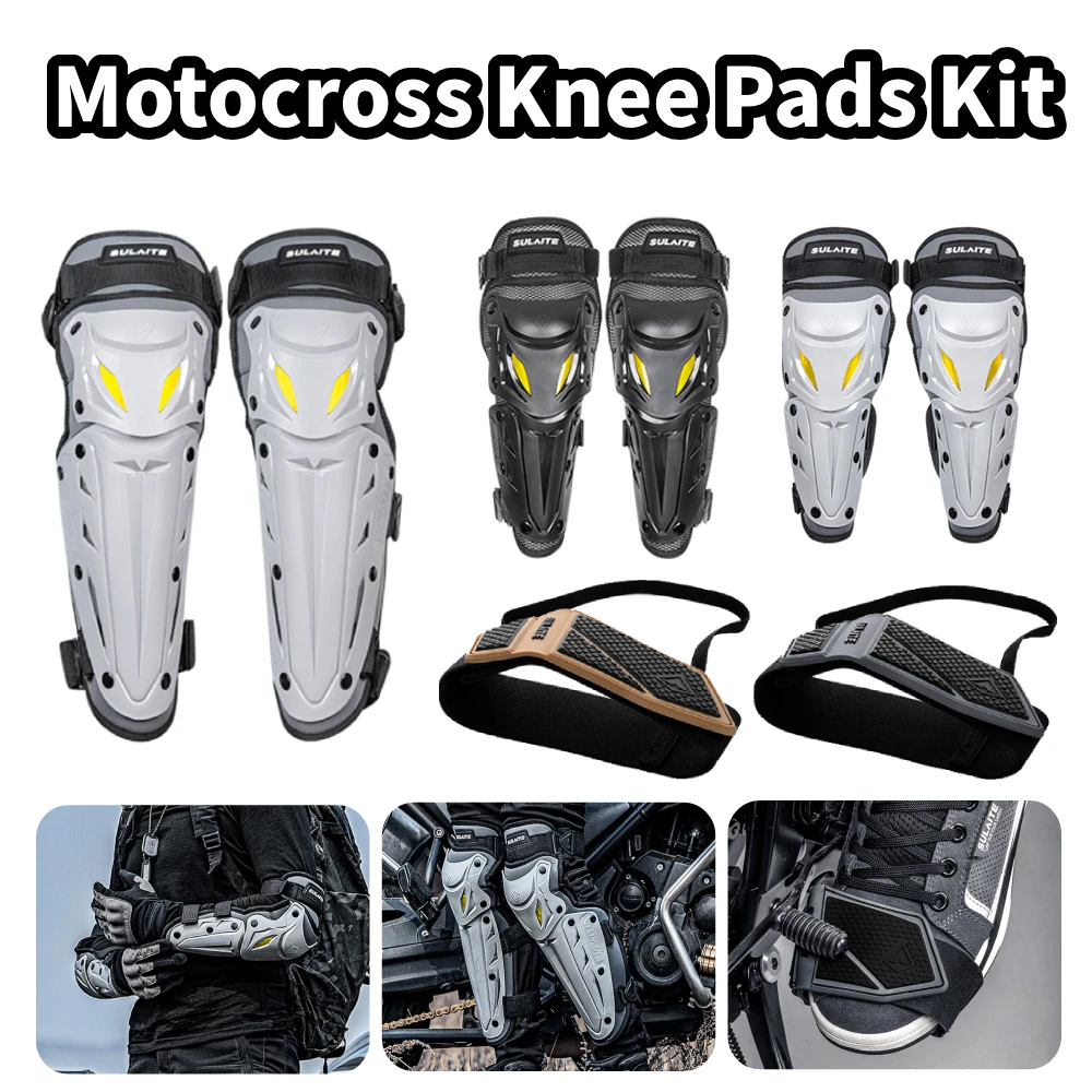 

Motorcycle Knee Pad Elbow Protective Combo Knee Protector Equipment Gear Outdoor Sport Motocross Knee Pad Ventilate Four Seasons