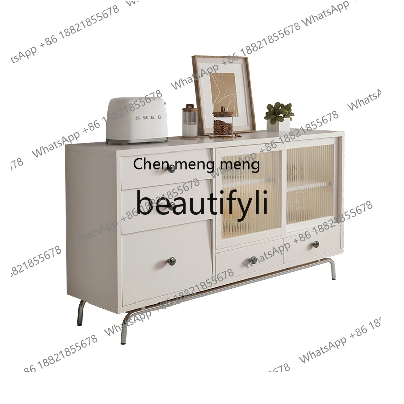 

Dining side cabinet Modern simple living room Small apartment dining room Kitchen storage cabinet White storage cabinet H