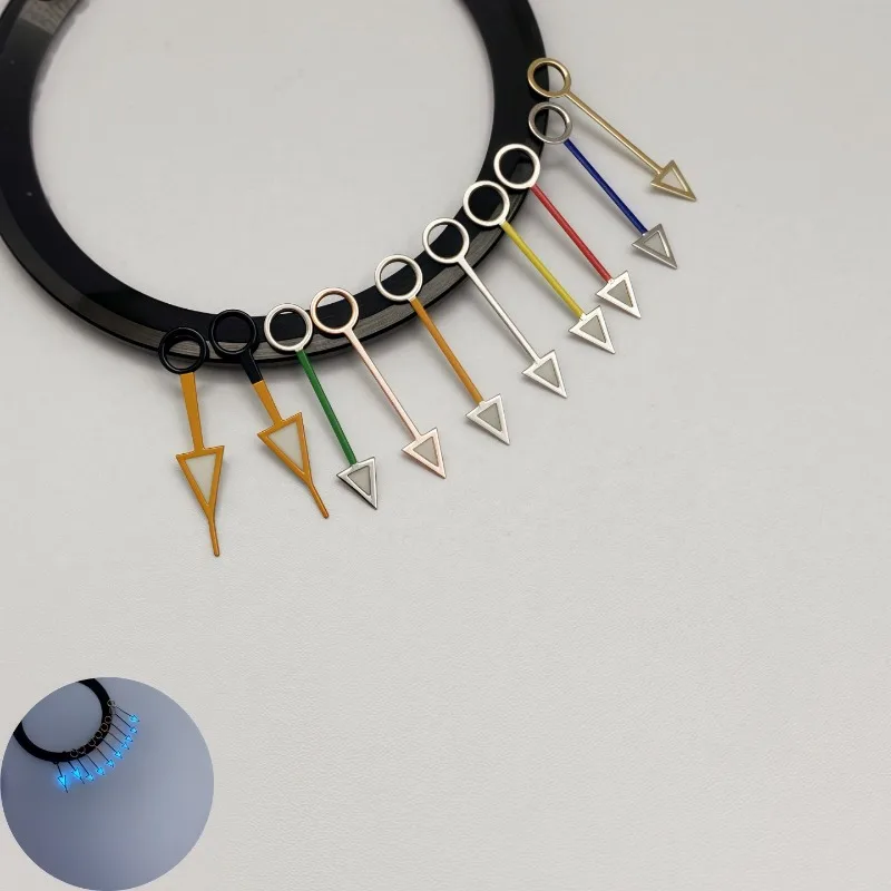 

Аксессуары для стрелок часов, ледяной синий светящийся свет для четырехконтактной механической стрелки GMT, замена зеленой стрелки для механизма NH34