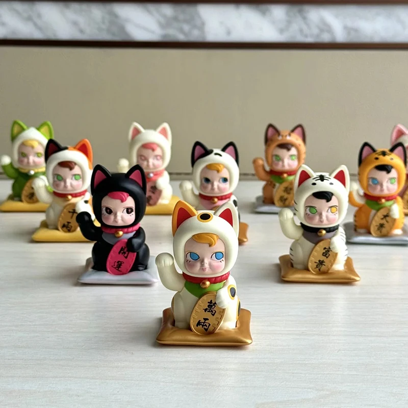 Cute Blind Box Samsam Fortune Cat Series Genuine Ornaments Toys Kawaii Mini Doll Table Decoration Collection Toys Children Gift