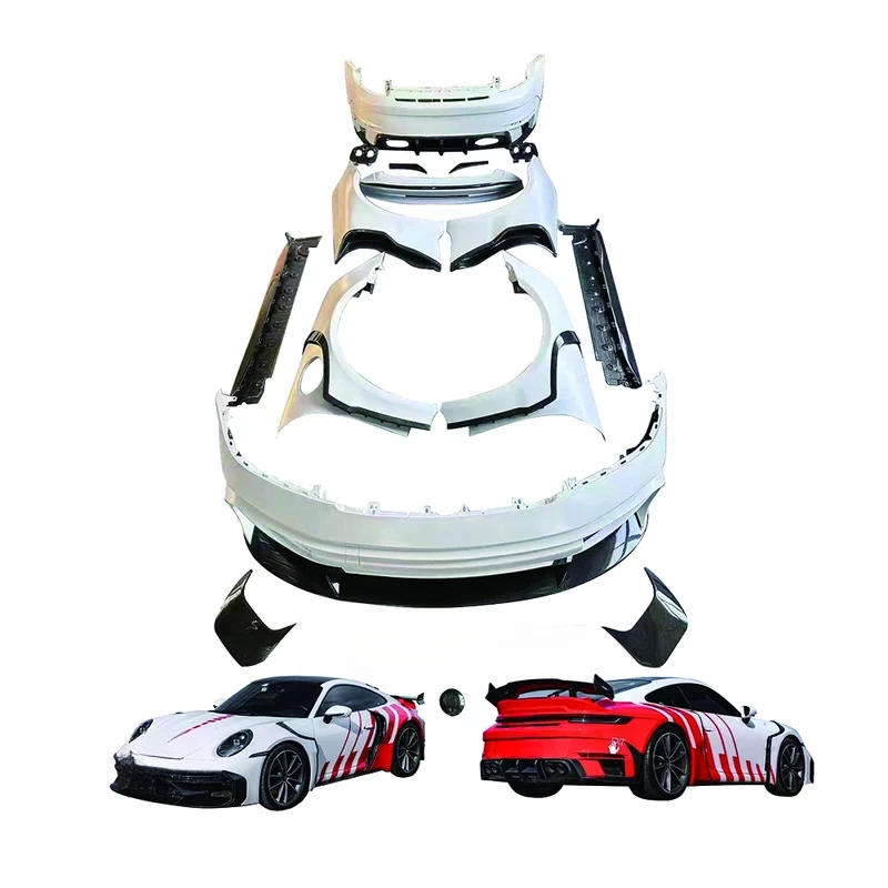 

992 Upgrade 900 Rocket R Style Full Body Parts Half Carbon Dry Carbon Bodykit fors911 992Body Kit