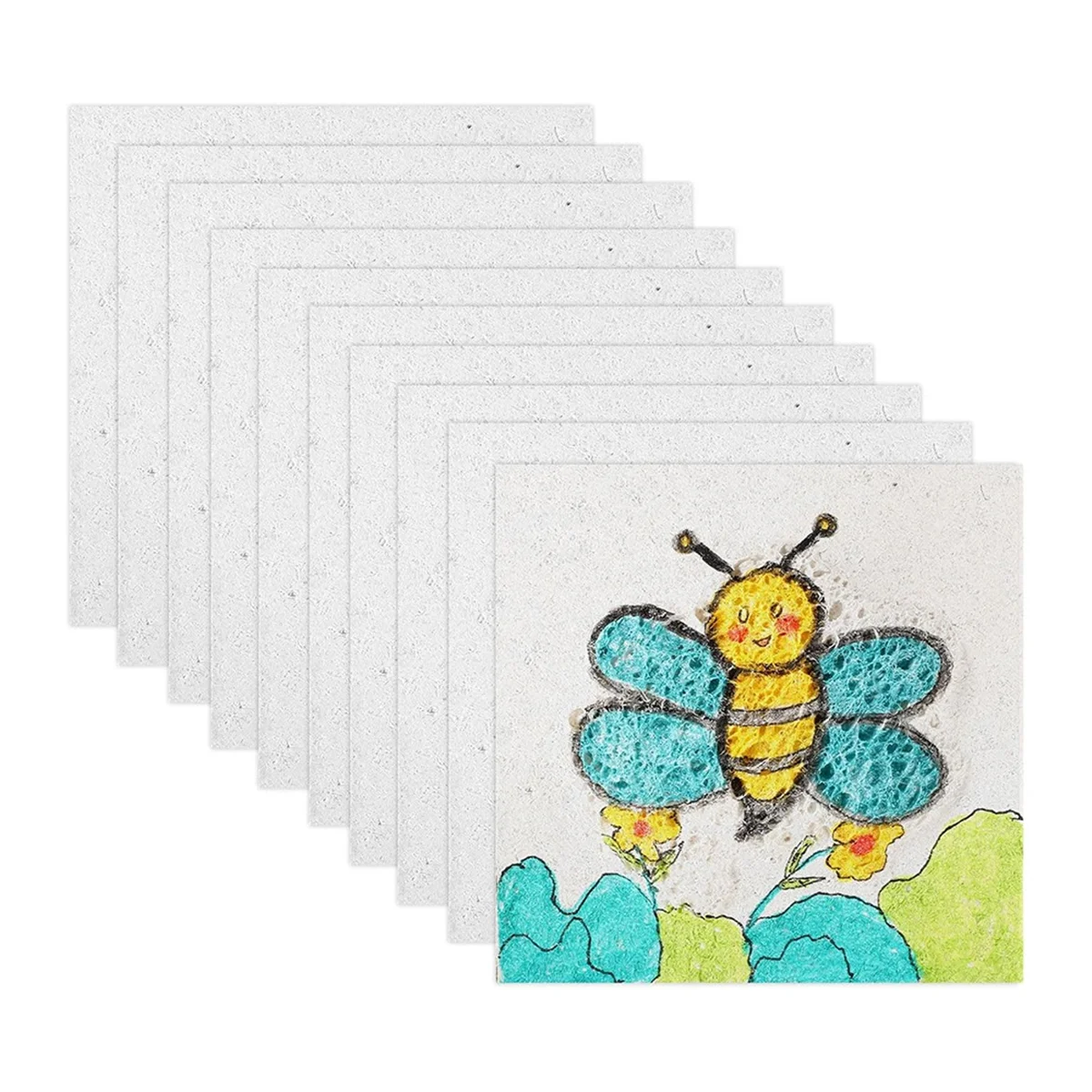 AT16 Magic Foam Texture Paper, White Cellulose Card Foam Texture Drawing Paper for DIY Art KidsCraft Supplies
