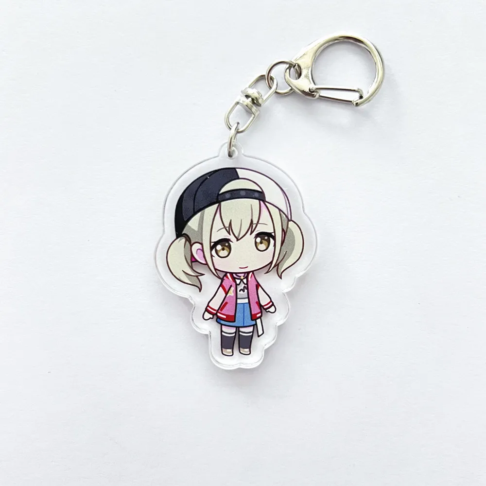 Anime PJSK Project Sekai Colorful Stage Len Rin Character SD Cosplay Keychain Bag Pendant Acrylic Keyrings Key Chain Accessories