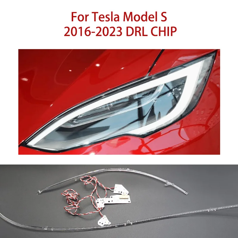 

Turn Light Module Conduit Strip Ballast For Tesla Model S 2016-2023 Car DRL CHIP White Light Angel Eye Daytime Running Lights