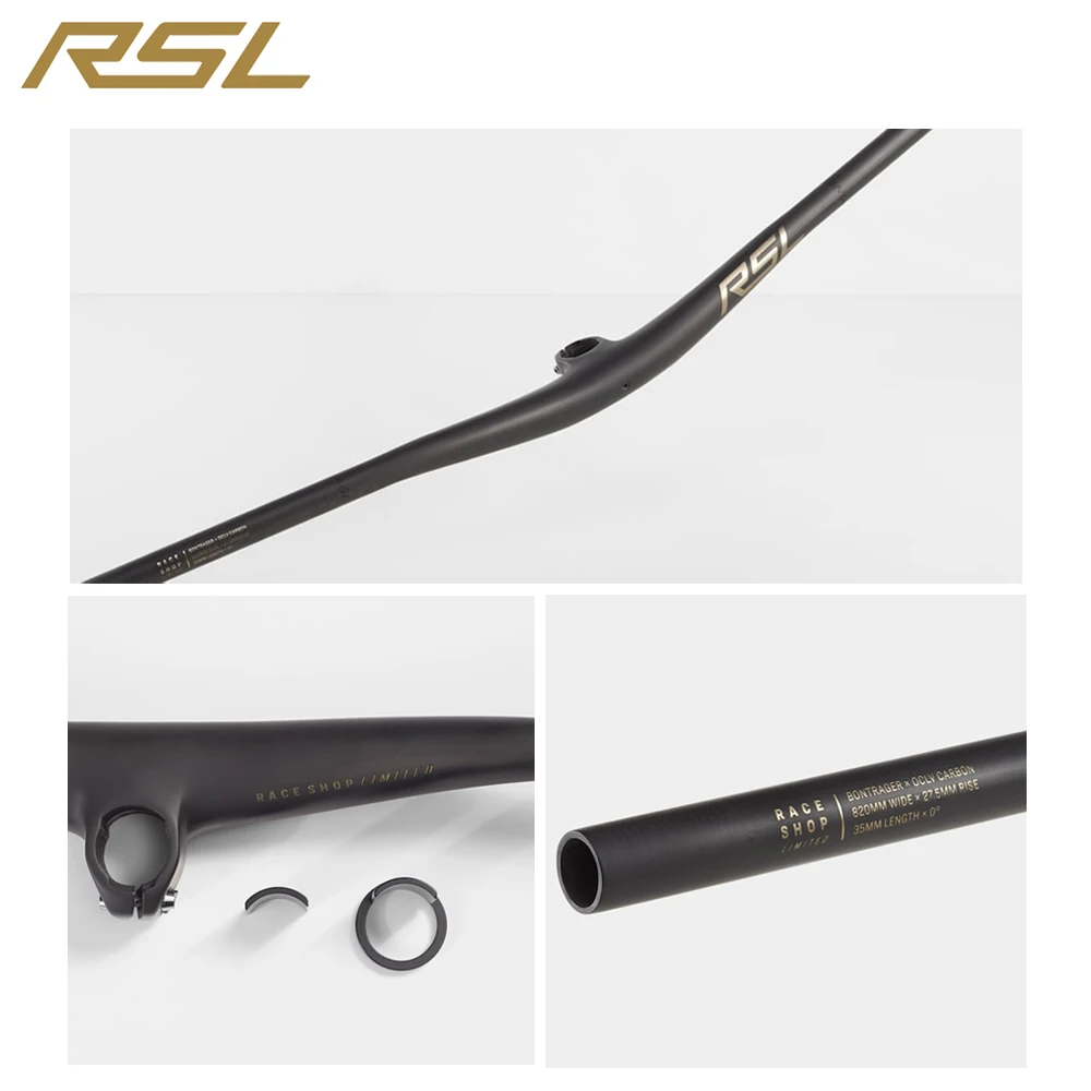

RSL Integrated Carbon Fiber Handlebar, 27.5mm Rise 35/45/55mm Stem, 28.6mm Clamp for Mountain / MTB Gravel Bike, Bicycle Parts