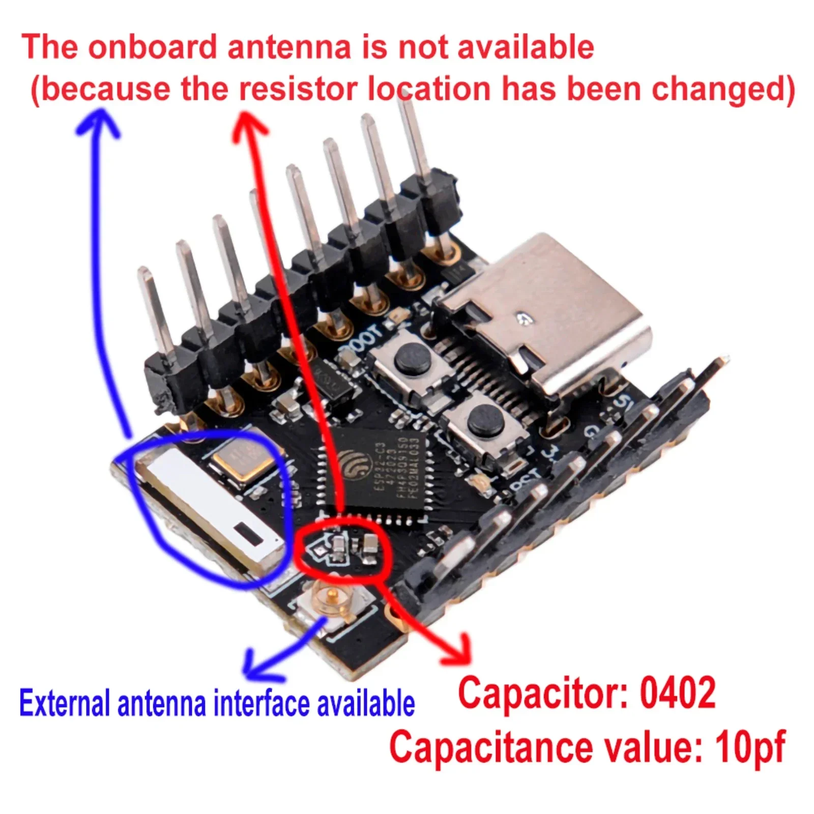 1/2/4PCS ESP32-C3 super mini development module Board Wifi Bluetooth development module ESP32-C3_Mini_V1 / 2.4G 3DBI antenne