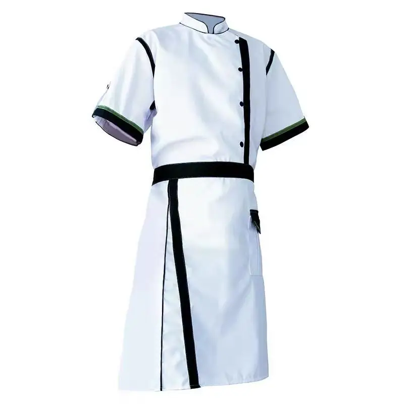 Chaqueta de Chef estilo estrella para restaurante, cocina occidental, pan, pastel, hornear, uniforme de trabajo, restaurante chino de verano, cocina corta S