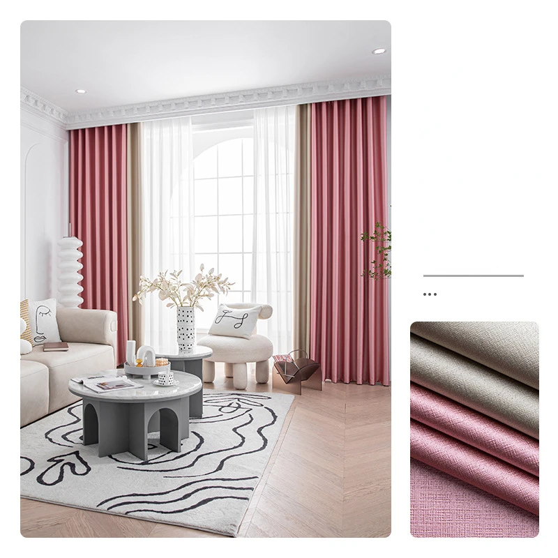 

Prague Curtains High Quality Nordic Light Luxury Living Room Bedroom High Blackout Jacquard Curtains 1