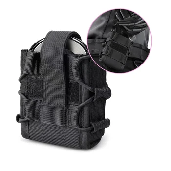 Molle tático algemas coldre titular bolsa aberta superior universal algema caso manilhas coldre saco de cintura cinto caça acessório