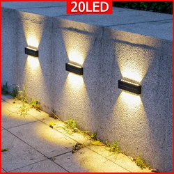 Applique Murale Solaire à 20LED, 62 Lumières, Imperméable, Éclairage d'Extérieur, pour Jardin, Cour, Décoration, Lumière du Soleil