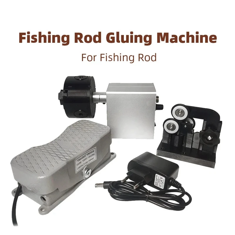 DIY Fishing Rod Building Electric-Drive Machine Lure Winding Epoxy Glue Machine Fishing Rod Winding Machine EU PLUG-A79M