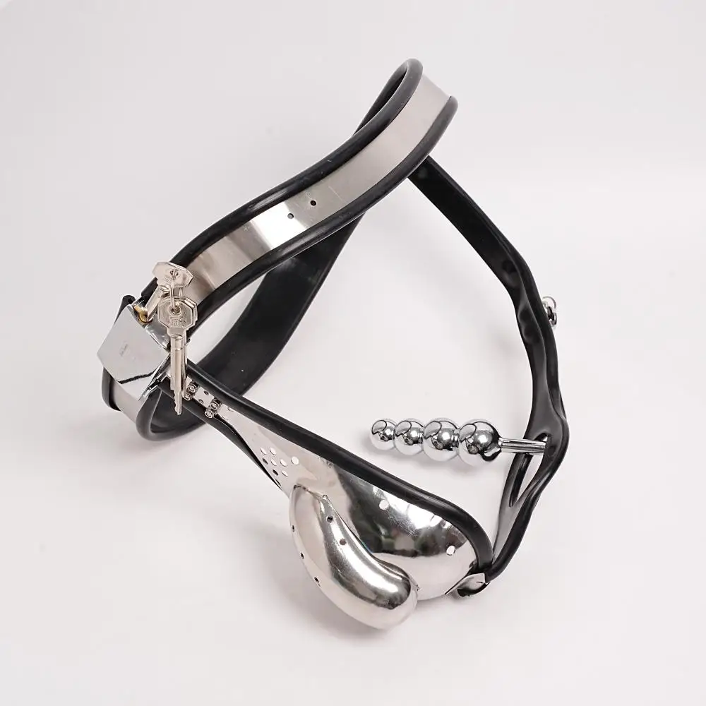 Manyjoy الفولاذ المقاوم للصدأ حزام العفة الذكور مع 4-الكرة المكونات الشرج الخرز الملابس الداخلية درع قفل حماية جهاز BDSM الجنس لعب الرجال