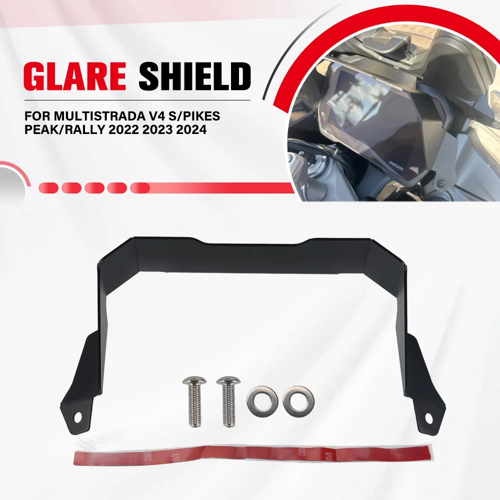 For Ducati Multistrada V4 S/Pikes Peak/Rally 2022 2023 2024 TFT Anti-Theft Guard With Sun Visor Glare Protection Glare Shield